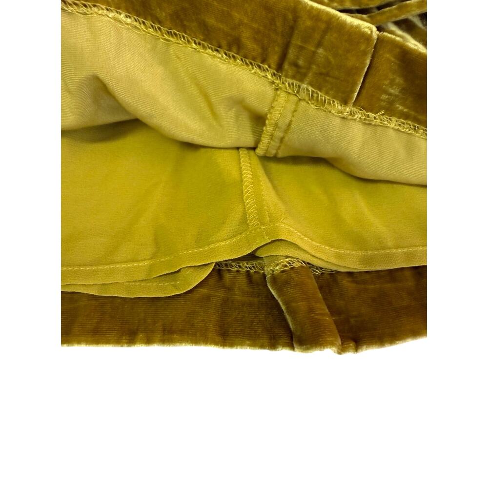 NWT J Crew Velvet Chartreuse Gold Belted Top V Neck Long Sleeve Side Zip - Picture 13 of 16